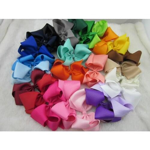 5inch 25pcs/lot Grosgrain Ribbon Kids' Bows for Hair without Clip for Children Hair Accessories