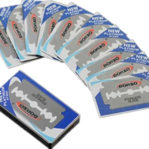 10 double-edged shaving razor blades for mens facial treatments Classic stainless steel smooth shaving shaving manual shaver