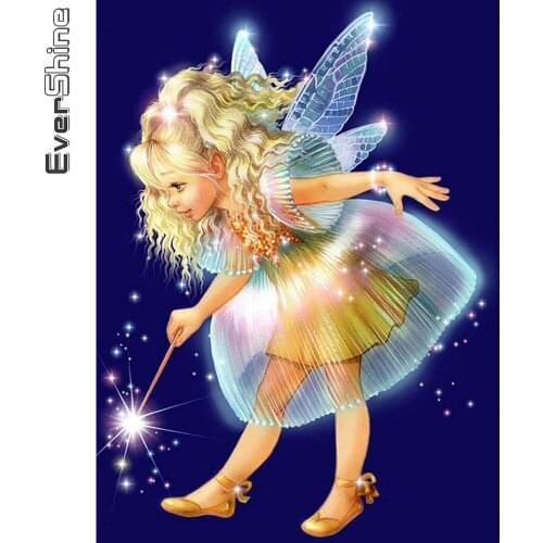 Evershine 5D Diamond Embroidery Angel DIY Portrait Diamond Painting Full Square Round Drill Mosaic Girl Handmade Gift