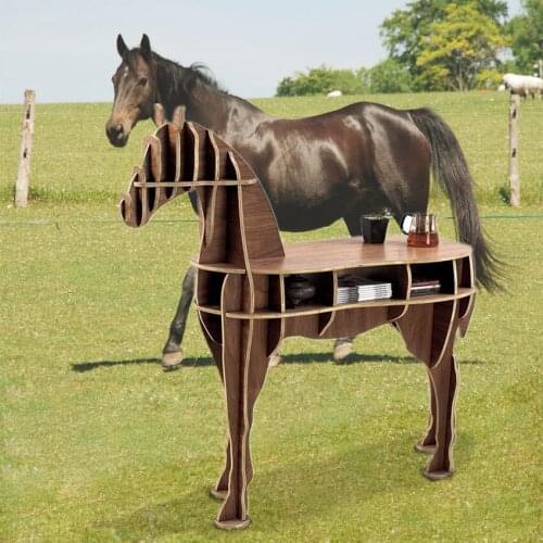 48.8" horse desk horse coffee table wooden home furniture FSC-certified