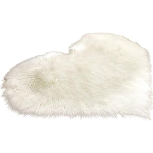 Faux Wool Area Rugs Shaggy Small Floor Mat Sofa Chair Seat Pad 15x19inch