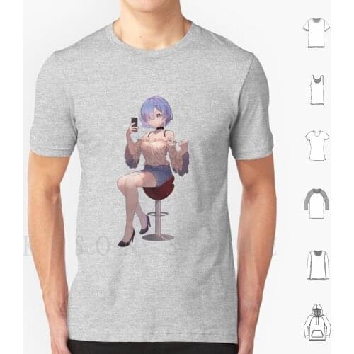 ? Cute Hot Rem Re Zero Isekai Anime ? T Shirt Men Cotton Rem Re Zero Waifu Rem Re Zero Sexy Rem Re Zero Hot Rem Re