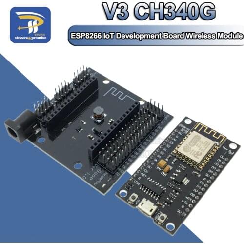 Wireless module NodeMcu v3 CH340 Lua WIFI Internet of Things development board ESP8266 with pcb Antenna and usb port for Arduino