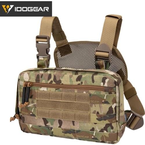 IDOGEAR Tatcical Bag Chest Recon Bag Chest Rig MOLLE Shoulder Bag Multi-Purpose Military Combat EDC Pouch 3537