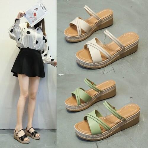 2020 new female belt single shoe buckle Fresh sweet Comfortable heel Fashionable Non-slip sole daily work shoes women U23-10