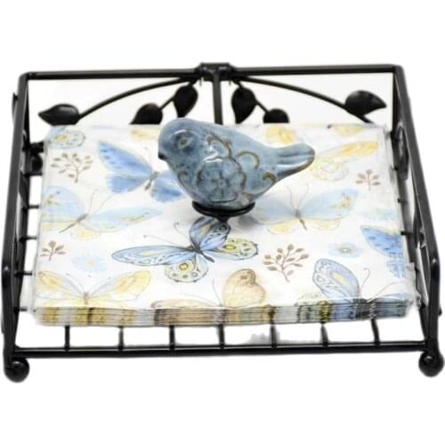 Cute Bird Art Tissue Box Kitchen Restaurant Desktop Tissue Storage Rack Creative Home Hotel Cafe Seat