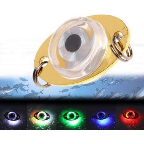 1Pcs LED Deep Drop Underwater Eye Shape Lure Light Flashing Fishing Squid Fish Lamp Fishing Biat Lure Metal Lure Fishing Tackle