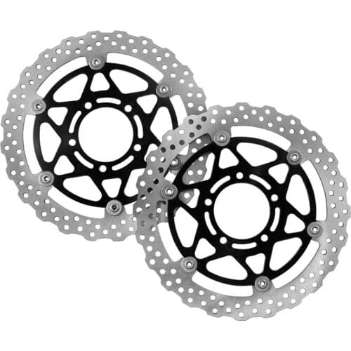 2PCS Motorcycle Front Brake Disc Rotors Fit Kawasaki Ninja ZX6R ZX10R ZX14R ZG1400 ZZR 1400