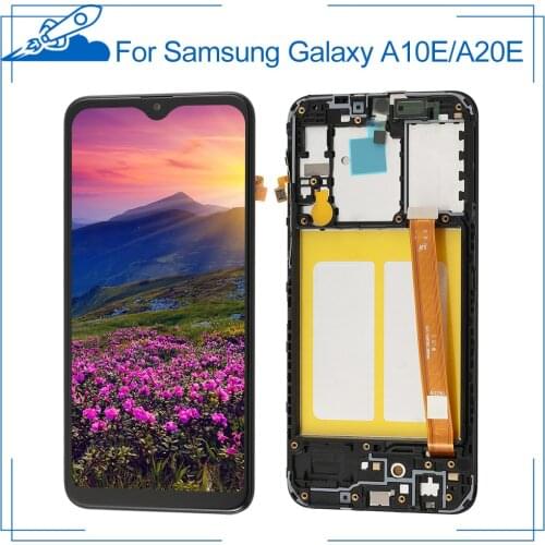 100% OEM For 5.83 inch Samsung Galaxy A10E A20E LCD Touch Screen Display Digitizer Assembly Replacement Frame NO Dead Pixel