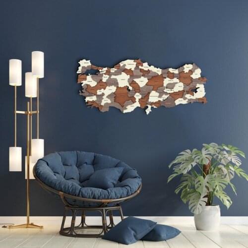 3 dimensional Wood Turkey Map Colorfull Worlds Three-Dimensional Wood Wall Decor Decorative Turkey Map Gift Home Decoration