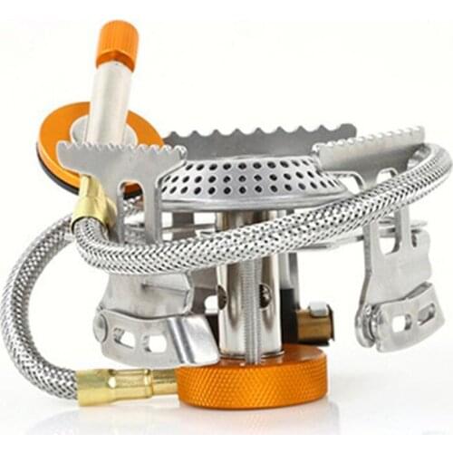 Outdoor Camping Stove Split Windproof Electronic Ignition Camp Stove Portable Camping Stove Mini One Piece Stove Gas Stove