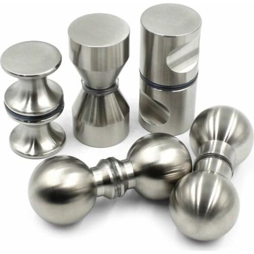 Solid SUS304 Glass Door Knob Pull Handle Shower Box Siding Glass Door