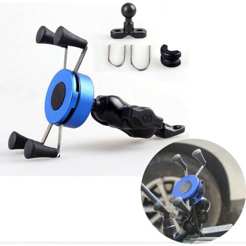 Universal Motorcycle Bicycle Handlebar X Grip Mount Motorbike Mirror Seat Mobile Phone Holder Bracket