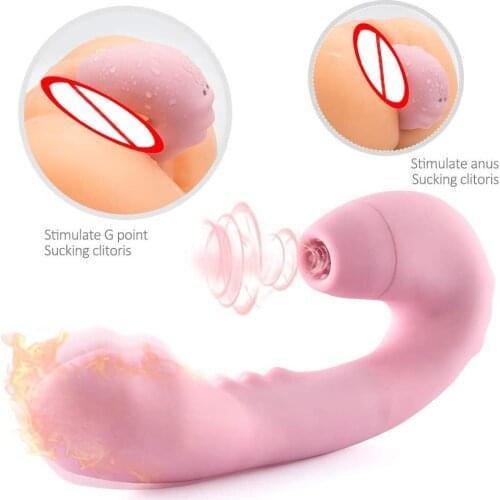 Suction Vibrator for Women Vagina G Spot Penis Clit Stimulator Panties Heating 18 Strapon Dildo Masturbator Female Sex Toys Shop