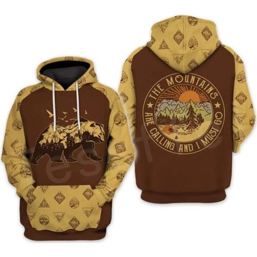 Tessffel Alien Animal Bear Hunting I hate people Love Camping Funny NewFashion 3DPrint Unisex Zip/Hoodies/Sweatshirts/Jacket A18