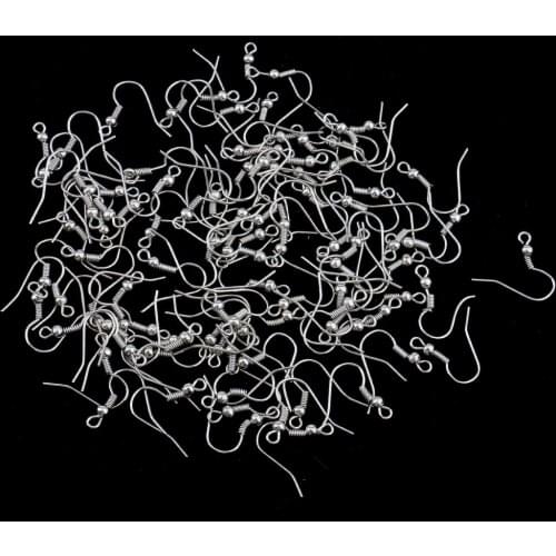 100 Pcs Earring Hook Coil Ear Wire For Earrings Jewelry Making Accessories