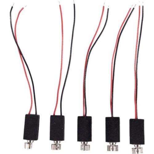 4.6mm x 4.8mm 2 Wire DC 3V 2000RPM Mini Micro Vibration Motor 5 Pcs