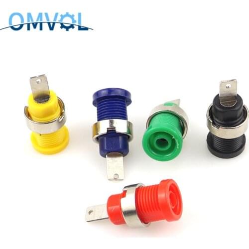 5PCS 4mm Binding Post Banana Socket Panel Mount Test Connector Probe