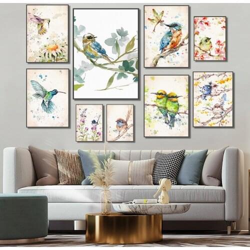 5D Diamond Painting Cross Stitch Full Square / Round Drill Animal Colorful Flowers and Birds Painting Diamond Mosaic Home Decor