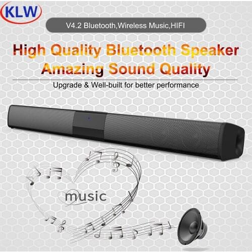 20W Wireless Bluetooth Soundbar Stereo Speakers Home Theater PC TV Sound Bar Surround Sound System AUX TF FM Radio Column BS28B