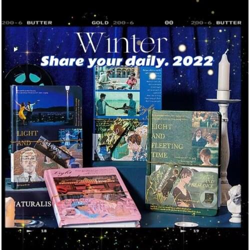 164sheets Aesthetic Notebook Vintage Color Classic Movie Series Diary Notebooks Writing Pads School Supplies Stationery