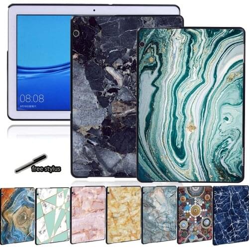 For Huawei MediaPad T3 8.0 8 Inch/T3 10 9.6 Inch/T5 10 10.1 Inch Hard Shell Plastic Anti-fall Tablet Case + Free Stylus