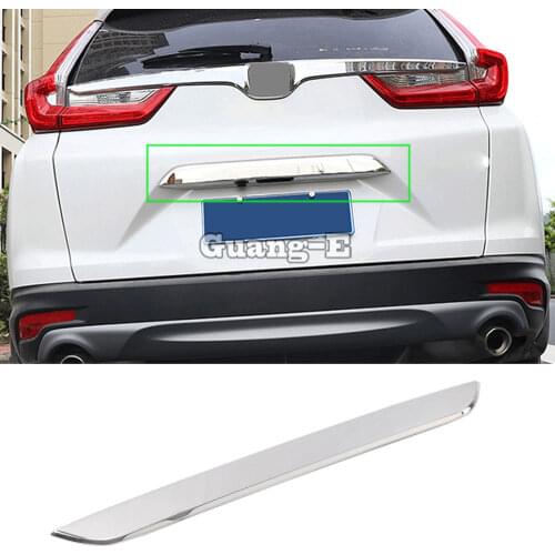 For Honda CRV CR-V 2017 2018 2019 2020 Car Stick Body ABS Matte Rear Back Door Tailgate Bumper Frame Plate Trim Trunk Lid 1pcs