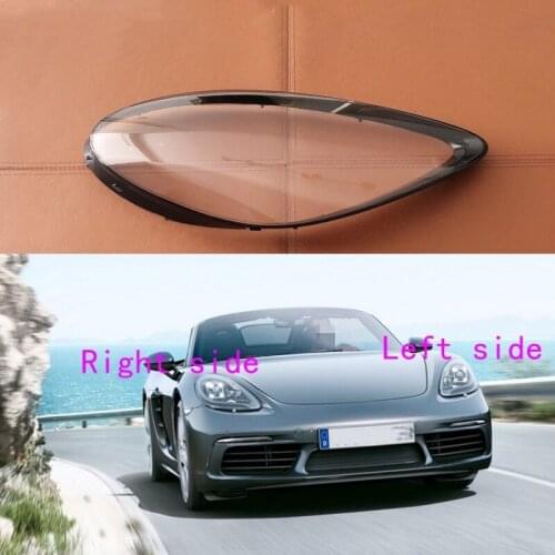 For Porsche 718 2016 2017 2018 2019 2020 Headlight Shell Lamp Shade Transparent Cover Headlight Glass Headlamp Cover