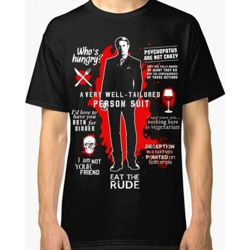 Hannibal Quotes MenS T-Shirts Mikkelsen Tee Cotton 2019 Fashion Unisex Tee
