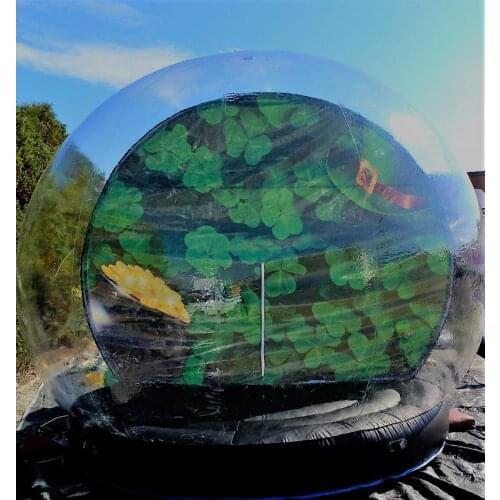 Human Size Giant Snow Globe Photo Booth Customized Background Picture Inflatable Snow Globe Bubble Dome Christmas Halloween