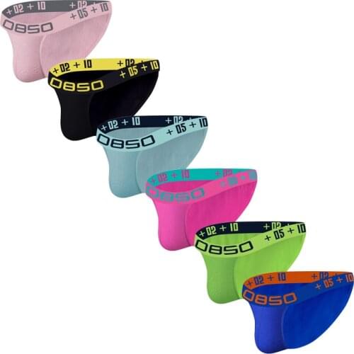 6 PCS/lot Men Briefs Set Free Shipping Men Underwear Cotton Sexy Mens Panties Solid Colors Underpants Wholesale Lots Dropship