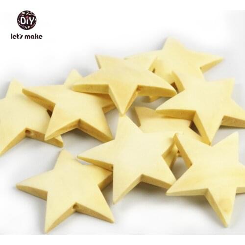 Lets Make 100pcs 40mm Romatic Style Wood Star Chipboard Fashion Home Decorations DIY pendant Christmas Party Scrapbooking