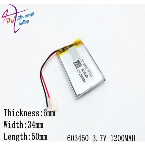 Best Battery Brand Size 603450 3.7v 1200mah Lithium Polymer With Board For Mp3 Mp4 Mp5 Gsp Digital