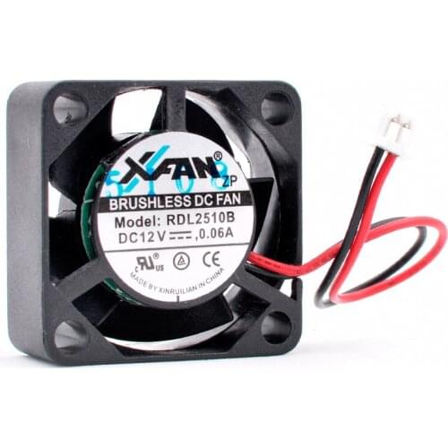 RDL2510B 2.5cm 25mm fan 25x25x10mm DC12V 0.06A 2 wires 2 ball bearings miniature cooling fan
