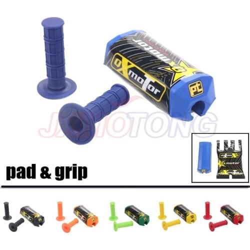 QX motor with grip Taper Handlebar Bar Pad Fat Chest Protector Cross Bar Fit 1-1/8 Handle Bar Motorcycle Dirt Bike Pit Bike