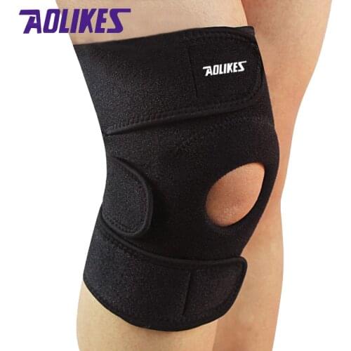 AOLIKES 1 Pcs Sports Knee Brace Support For Volleyball Cycling Hiking Knee Pad Springs Supporting Protector rodillera