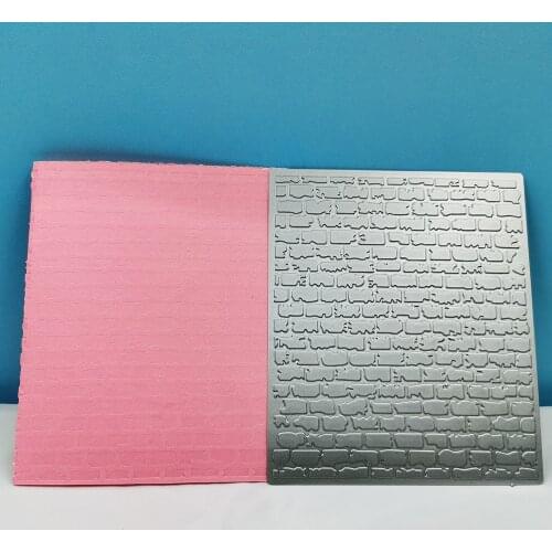 Wall Metal Cutting Dies Scrapbooking Embossing Folders for Card Making Craft DIY Clear Stamps and Slimline Die Cut Molds