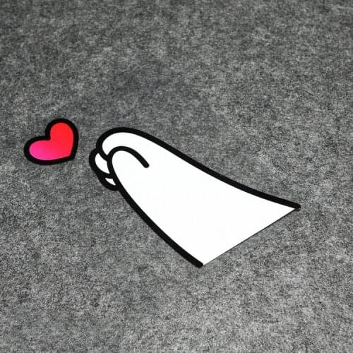 NO.S338 GalonDeco Creative Reflective Sticker Car Styling Cute Show Love Heart Funny Stickers for Car Door & Waist Line Rear Wi