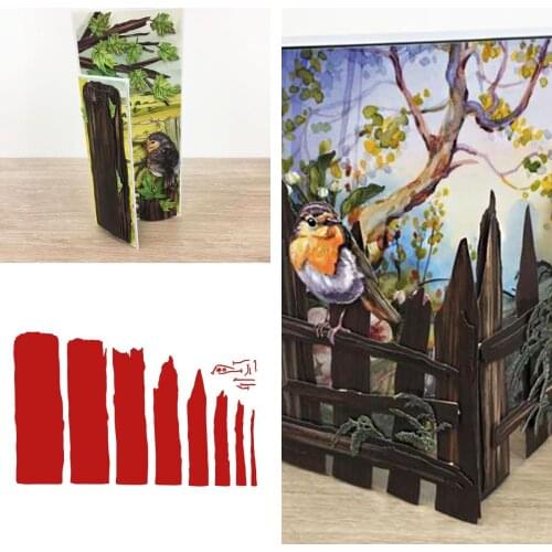 New Fence Metal Cutting Dies for DIY Scrapbooking Crafts Dies Cut Stencils Maker Photo Album Template Handmade Decoration