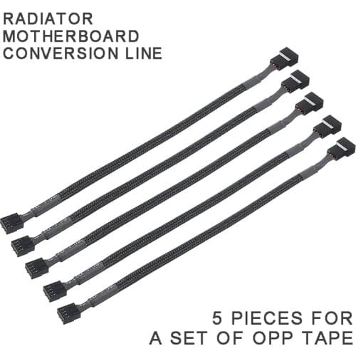 Pohiks 5pcs High Quality Computer CPU Fan Extension Cord 3 Pin 4 Pin Computers CPU Connector Cable For PC Case Fans