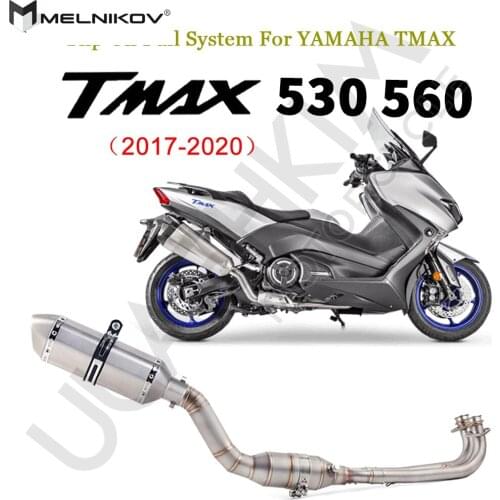 For Yamaha Tmax500 Tmax530 Tmax T-Max 500 530 2017 2018 2019 Motorcycle Full System Exhaust Escape Middle Link Pipe