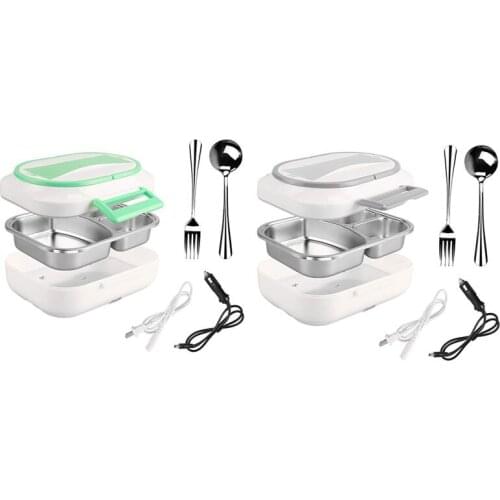 Us Plug Portable Electric Lunch Box - Car Use 12V Home Use 110V Electric Heating Food Heater, Bento Meal Warmer Lunch Warmer Box