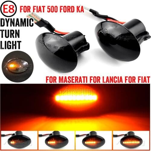Sequential Dynamic LED Side Marker Turn Signal Light For FIAT 4S 63 3P NUOVA 500 ABARTH Ford KA DESDE Lancia YPSILON Maserati