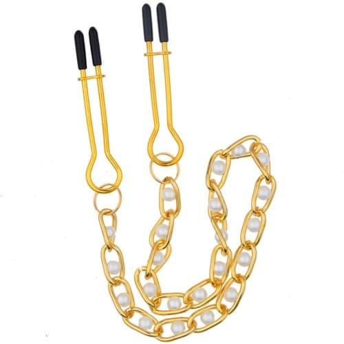 Sex Toy For Couples Flirting Slave Restraint 1 Pair BDSM Bondage Breast Clamp Fetish Plush Nipple Clip Clitoris Stimulate