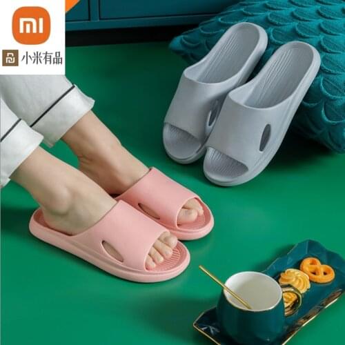 Xiaomi Couples Flat Slippers Summer Beach Flip Flops Men Women Bathroom Bath Non-slip Deodorant Slippers Soft Casual Sandals
