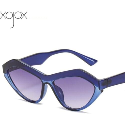 XojoX Cat Eye Sunglasses for Women Men Vintage Irregular Sun Glasses Fashion Triangle Goggles 2021 New Eyeglasses