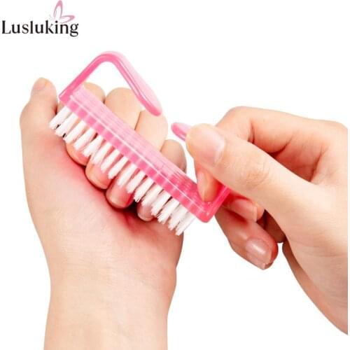 Nail Cleaning Nail Brush Tools File Nail Art Care Manicure Pedicure Soft Remove Dust Small Angle Clean Brushes