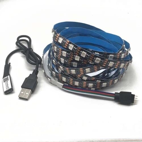 Bluetooth USB LED Strip 5V RGB LED Strip 5050 TV Background Lighting 50CM 1M 2M 3M 4M 5M with Bluetooth Controller