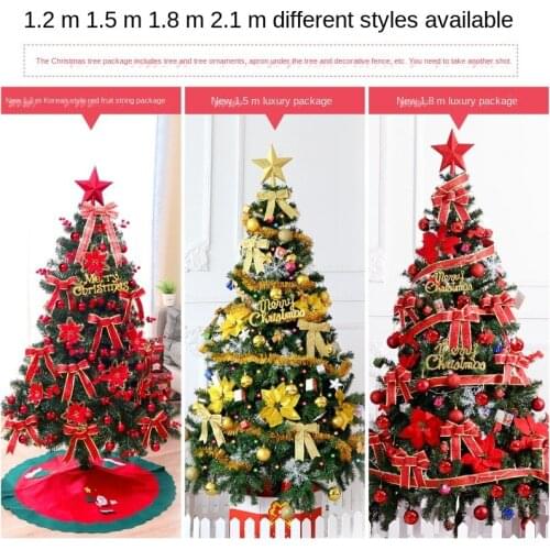 Christmas Tree Package 1.2/1.5/1.8/2.1 Meters Home Encrypted Luminous Large Christmas Tree Set Decoration Christmas Trees