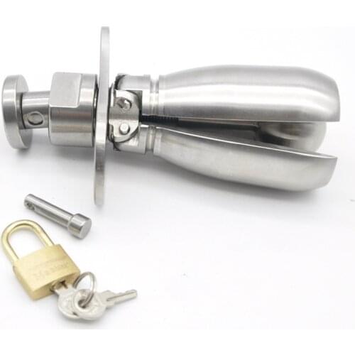 Heavy Stainless Steel Chastity Device,Anal Dilator with Lock,Anus Expanding,Locking Metal Butt Plug Adult Sex Toy For Women Man